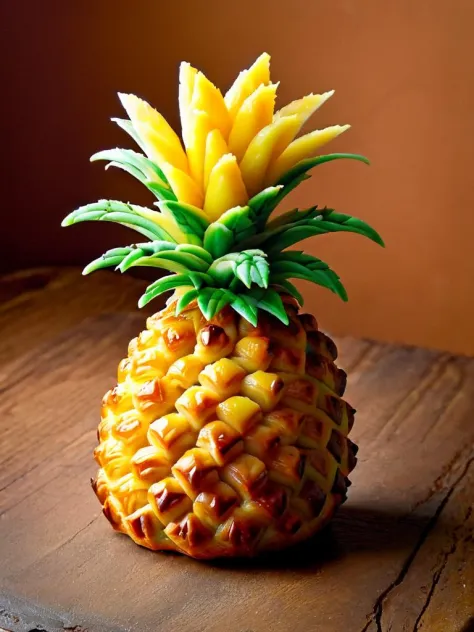 pineapple, made out of pastry <lora:pastry-sdxl:1>