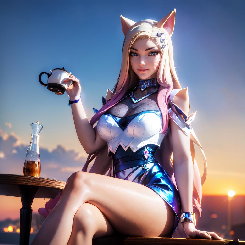 KDA Ahri from League of Legends 4 Outfits for Pony / 1 Outfit 1.5 - SeaArt  AI Model