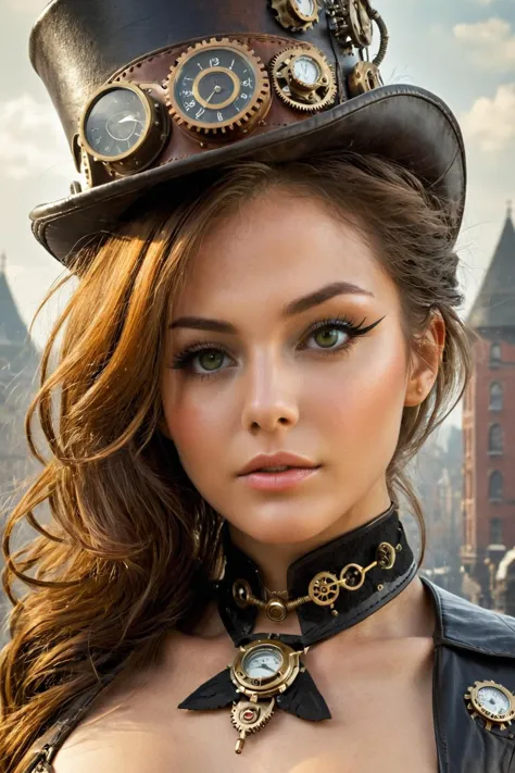 the most Seductive female ever,steampunk city ,perfect face, perfect eyes, 21 year old,<lora:offset_0.2:0.1> <lora:EleonoraV2:0.8>