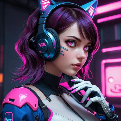 a very sexy woman, Neonpunk style Masterpiece, Best Quality, High Resolution, 1Girl, Ultra High Resolution, Solo, Mecha Pilot, D...