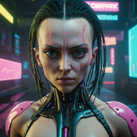 weapon alien being in cyberpunk 2 0 7 7, stunning 3 d render, inspired by android jones and beeple!! and greg rutkowski, perfect facial symmetry, dim volumetric cinematic lighting, 8 k octane beautifully detailed render, post - processing, extremely hyper - detailed, intricate, epic composition, lifelike attributes, cinematic lighting, masterpiece, trending on art