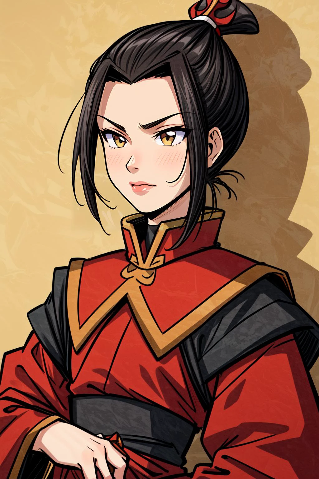 (Obra de arte, melhor qualidade),  Detalhes intrincados,
 Azula, 1 garota, Sozinho,  