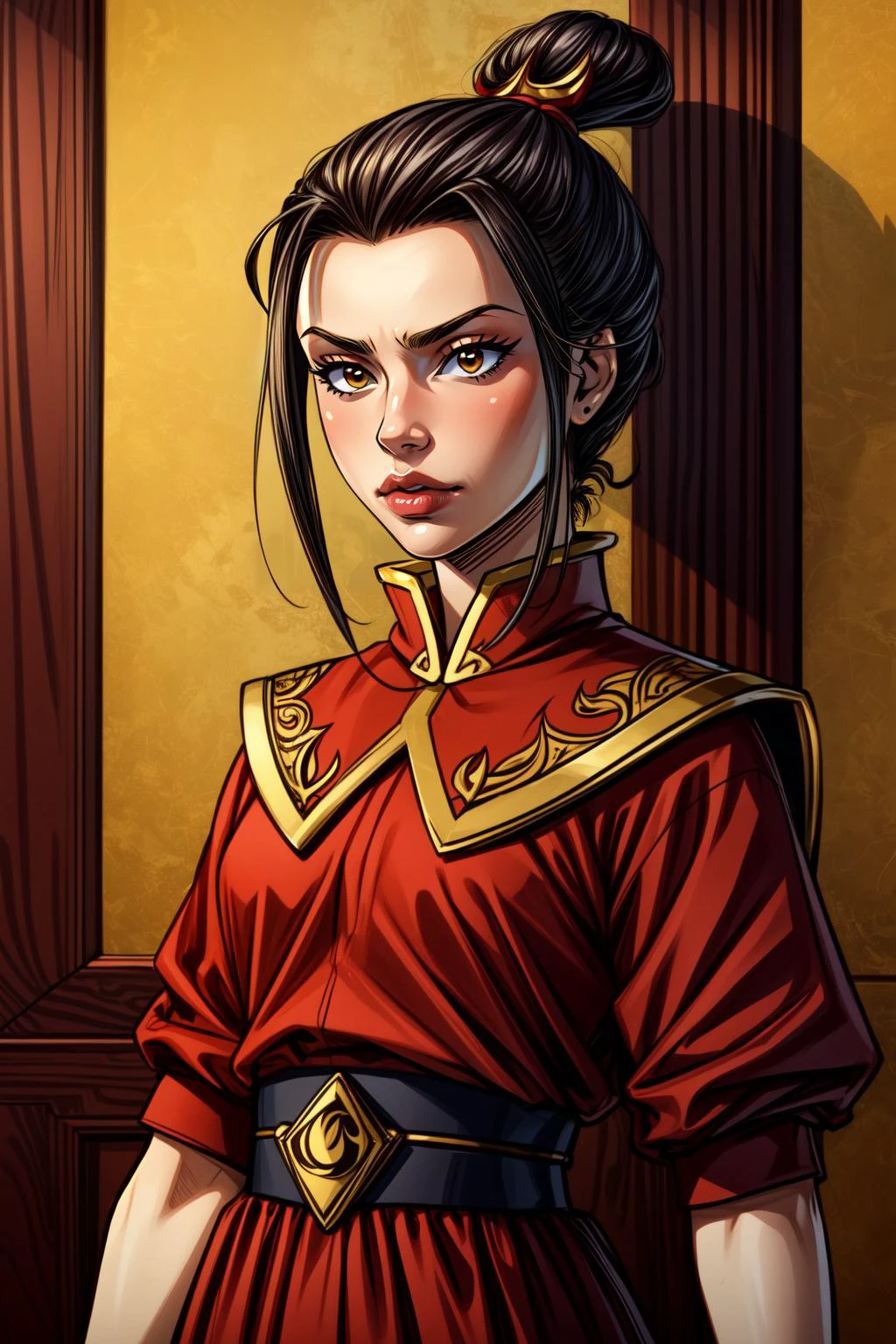 (Obra de arte, melhor qualidade),  Detalhes intrincados,
 Azula, 1 garota, Sozinho,  