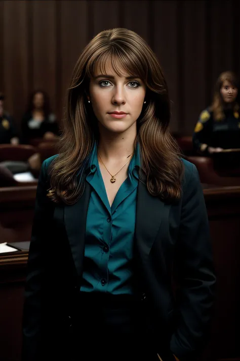 a professional photograph of beautiful 24 year old (T4b1th4:1.1) woman,as a trial attorney lawyer,wearing a (dark business suit:...