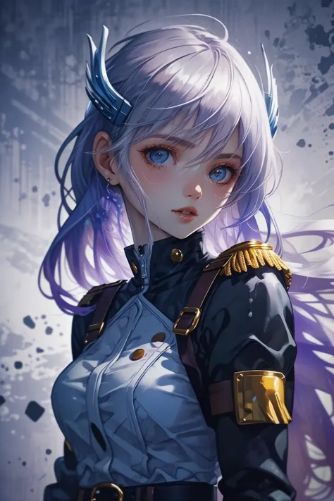 (Understandable Painting:1.3) of (Detailed illustration:1.3) a photo of a woman, <lora:CHAR-KyoukaUzenV2:0.8> KyoukaUzen, hair ornament, military uniform, white gloves, epaulettes, belt, pleated skirt, black skirt, thigh boots,(Kodachrome:1.3),(close portrait:1.3),(Feminine:1.4),(beautiful:1.4),(attractive:1.3),handsome,calendar pose,perfectly detailed eyes,studio lighting,thematic background, <lora:LCM_LoRA_Weights_SD15:1>