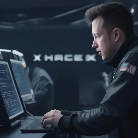 a hacker hacking space x servers