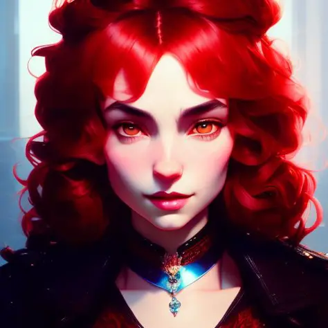 fullbody portrait of model squatting with her legs spread with red curly hair, wearing thigh high stockings ingsoc baggy jeans, in a white room, highly detailed, digital painting, artstation, concept art, smooth, sharp focus, illustration, cinematic lighting, art by artgerm and greg rutkowski and alphonse mucha, footage from space camera lens, stunning, in the style of ilya kuvshinov and Ross tran and wlop, epic, stunning, gorgeous, much wow, cinematic, masterpiece. 8k, sharp,, ultra realistic, award winning, artstation, masterpiece, intricate details, hyperdetailed, 8k, unreal engine