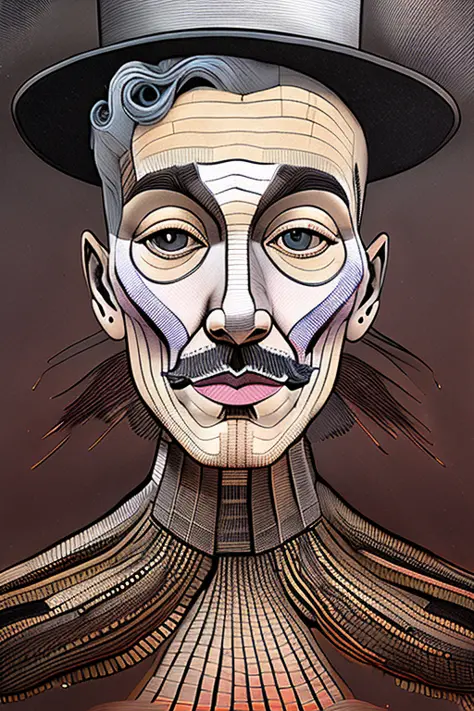 a man in a tophat and monocle, jubbslineart_v2