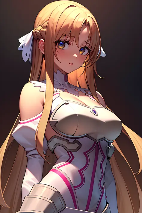 masterpiece, best quality, 1girl, ((upper body)), standing, breasts, beautiful background, good hands, good eyes,(beautiful eyes), dress, <lora:stacia-v1.1:0.66>