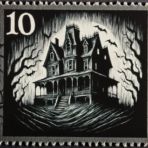 Dark Fantasy Postage Stamp