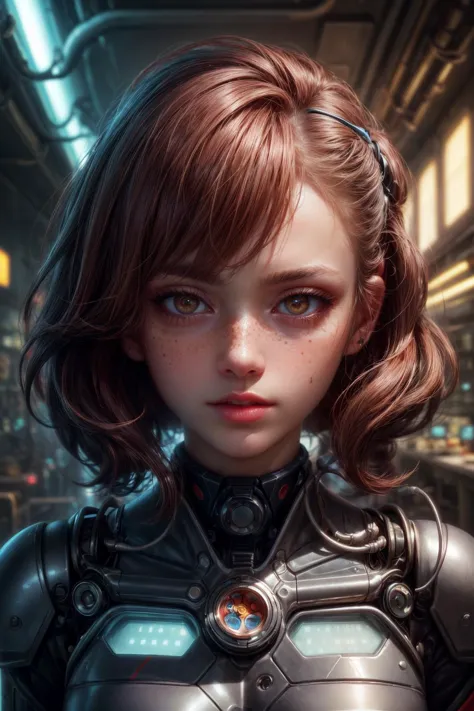 a woman in a futuristic suit with a futuristic face and a futuristic hair