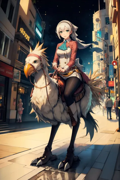 masterpiece, best quality,  <lora:chocobo-nvwls-v1-000010:1> riding chocobo, chocobo   <lora:elie-nvwls-v2-zero:0.8> elie macdow...