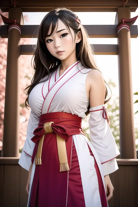 best quality, intricate details,


1girl,    <lora:kizunaAiKizunaAiInc_v10:0.8> kizuna ai,  

 <lora:mikoClothes_v20:0.8> miko clothes, long sleeves, detached sleeves, side breasts, long hakama, hakama skirt,