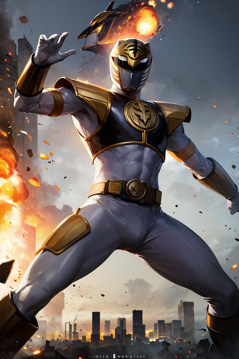 White Ranger (Mighty Morphing Power Rangers) - Modèle SeaArt AI