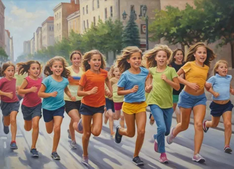 oil painting of a group of children and women running in a city, New Work,
<lora:fflixbar-000018:1>