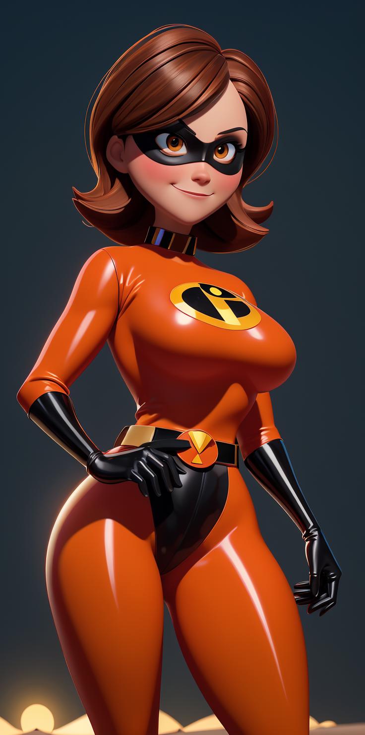 1girl)), ((2boys)), Captura a Helen Parr, also known as Elastigirl from -  SeaArt AI