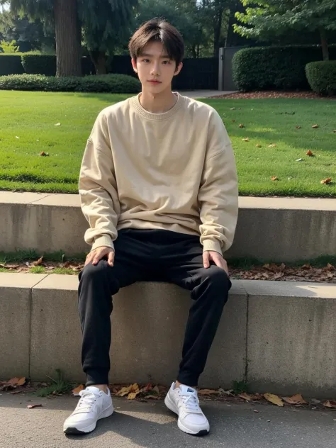 handsome boy,20yo,<lora:Neobro:1>sneaker,sweater,