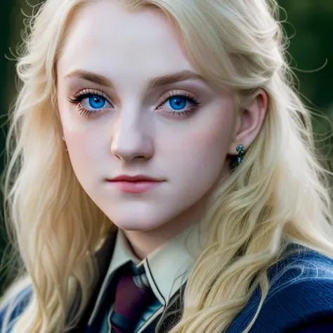 a beautiful picture of luna, wearing  a uniform, masterpiece, photorealistic, detailed, 4k, HDR, backlighting, bloom, light, RAW color photo, soft skin, blonde, detailed face, blue eyes, <lora:luna1:1.1>