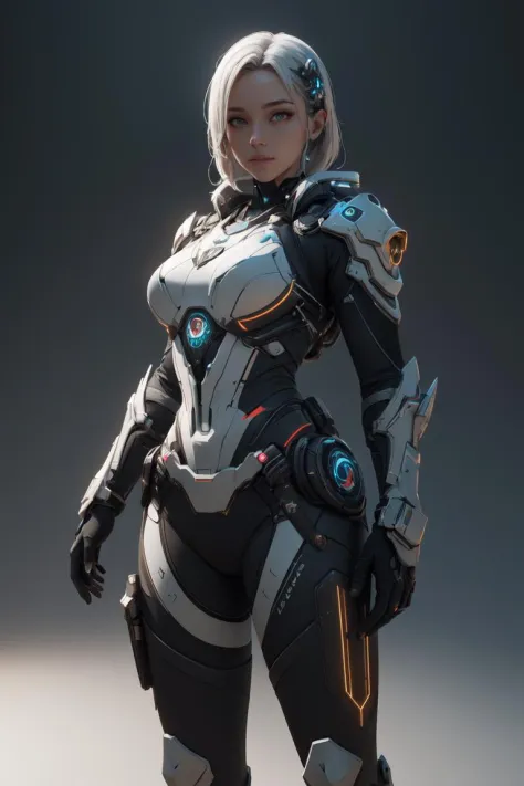 ((Best quality)), ((masterpiece)), (detailed:1.4), 3D, an image of a beautiful cyberpunk female with all black armour,HDR (High ...