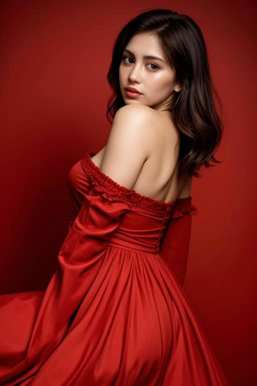 woman in red