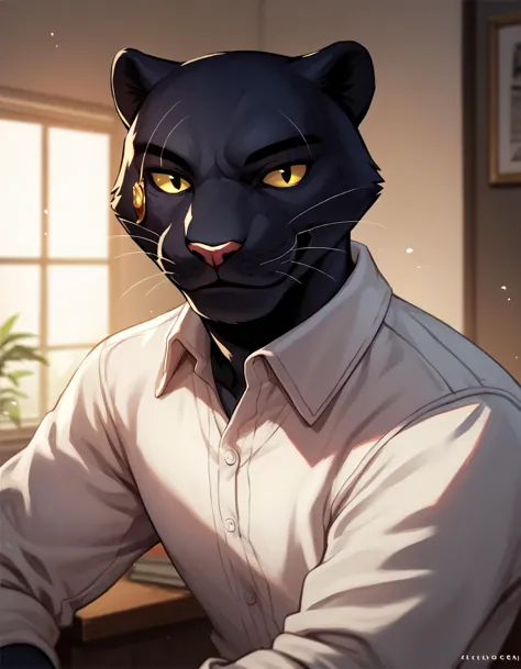 a close up of a person wearing a shirt and a cat mask