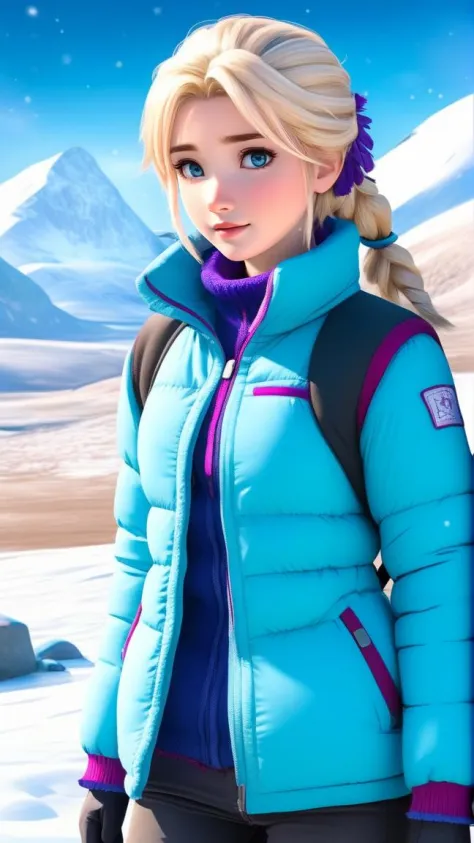 1girl , Frozen Wasteland, anime, best quality, full body,