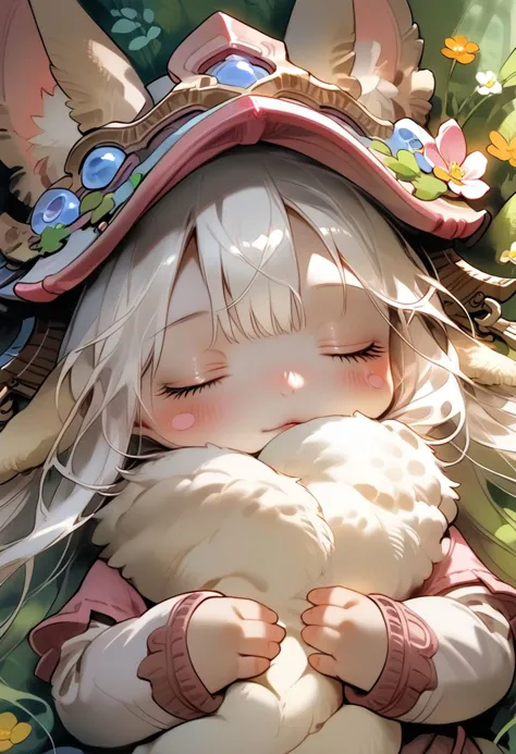 score_9, score_8_up, score_7_up, source_cartoon, 1girl, nanachi, \(made in abyss\)/,(ultra HD quality details), green eyes, whit...