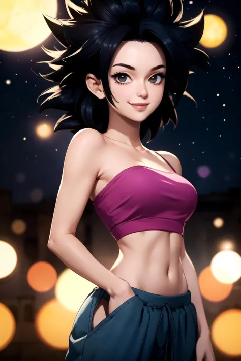 centered, award winning upper body portrait, cowboy shot, (looking at viewer:1.2), | solo, standing, smile, smug, Caulifla_DB,  ...