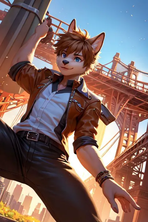 Hyperrealistic furry art, 
It's the last exit to Brooklyn
New York City, oh is waiting
He`s a New York boy, he`s a party guy
Bab...