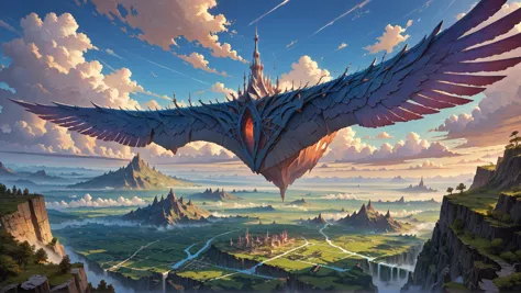 score_9, score_8_up, score_7_up, score_6_up, score_5_up, masterpiece, best quality, intricate detail, sharp focus, ultra detailed, sky, (flying islands:1.2), sky, clouds, fantasy landscape, ethereal, no humans