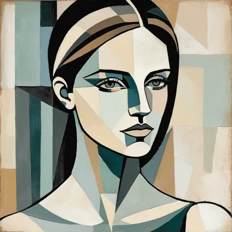 Picasso cubism art of a woman,subtle colors, minimalist, faint, , emxwtsn,   <lora:emwatson_juggerX_xl_2_standard_wocap-emxwtsn-...