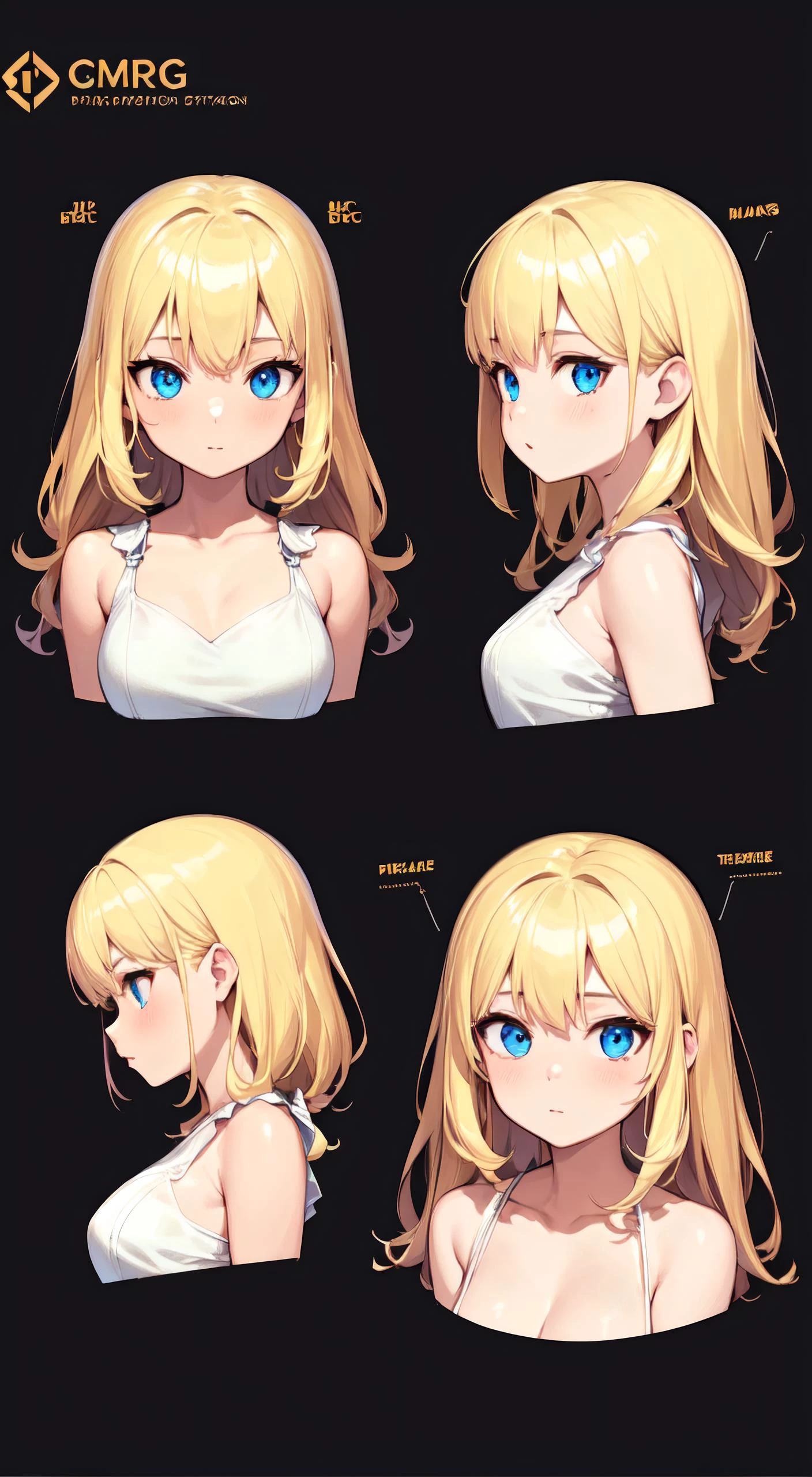 charturnerv2, 1girl, full body, blonde hair, long hair, blue eyes, white dress with blue details, princess, same outfit, concept-art, full body, detail_face, line_sketch, PlanIt, official art, official alternate costume, design style, multi style, detail character, 4_side, original, 8K GC, massive detail, multiple views of the same character, no background, only detail character, technical illustration, multiple views,masterpiece,best quality