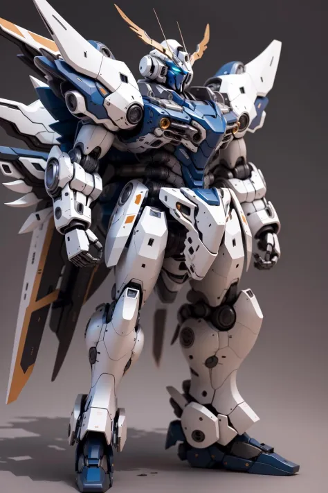 ((best quality)),((masterpiece)),((highres)),((detailed)), original, 
WhiteColor, , no humans,robot,mecha,mecha wings,  full body, strong, fat,huge,on the dust,