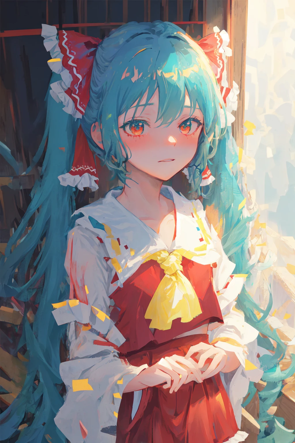 best quality, masterpiece, illustration, hatsune miku, twintails ...