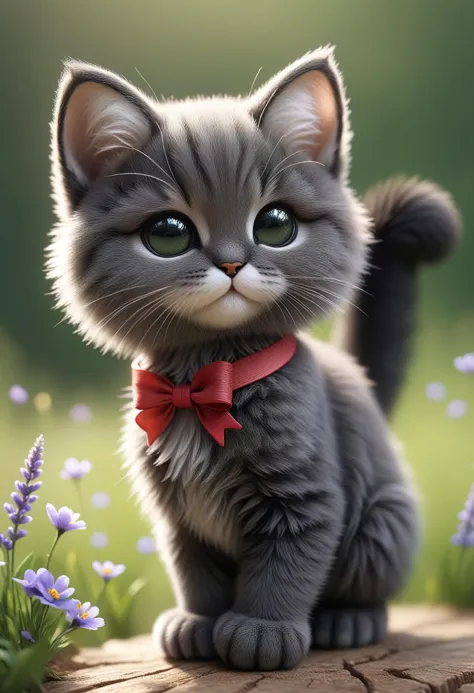 (((videogame_style))), (sharp focus:1.2), lineart, flat color, monochrome, greyscale, depth of field, bokeh, 8k, OLED, 1 black baby cat, being playful, wearing ribbon choker in different colours, different fur, super cute,, The cat raise its paws towards the viewer, on a flower meadow at sunrise, a gloomy butterflies surround them,lluminated by the ethereal glow of studio lightning, the light is reflecting shadows on the cute animals, for the viewer, they appears alive, as if a glimpse of itheir inner sparkle is possible, sunrise, peacful and grateful atmosphere, painted hearts, magical atmosphere, close up, (((cuteness overload))), <lora:detailed_notrigger:0.9>, zhibi <lora:zhibi:0.8>, <lora:tweak-detail-xl:0.7>