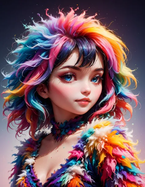 martius_fuzz woman, colorful  <lora:colorful_fuzzy_style:0.8>