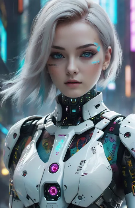 a woman in a futuristic suit with a futuristic face and a futuristic body