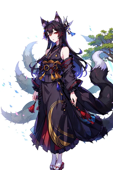 <lora:KitsuneV2:0.8>  1girl, >_<, animal ears, bare shoulders, black hair, dress, enigma_kitsune, fox ears, frilled skirt, hair ...