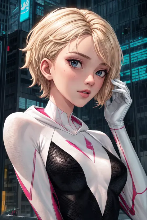 (masterpiece, top quality, best quality, official art, beautiful and aesthetic:1.2),highly detailed face,1girl,gwen_stacy, (port...