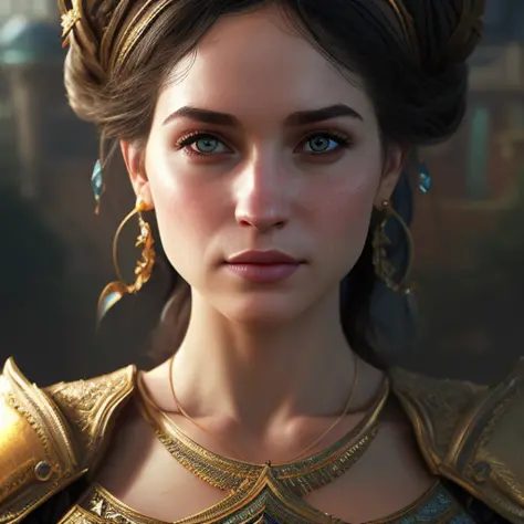 princess, detailed portrait, hyperdetailed, detailed faces, irakli nadar, magali villeneuve, assassin's creed, tim hildebrandt, ...