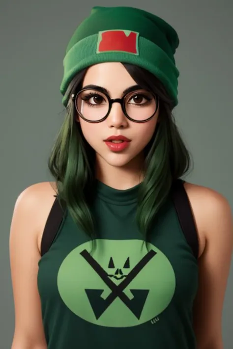 <lora:killjoy-nvwls-v1-final:.7> "killjoy , green beanie, round glasses"