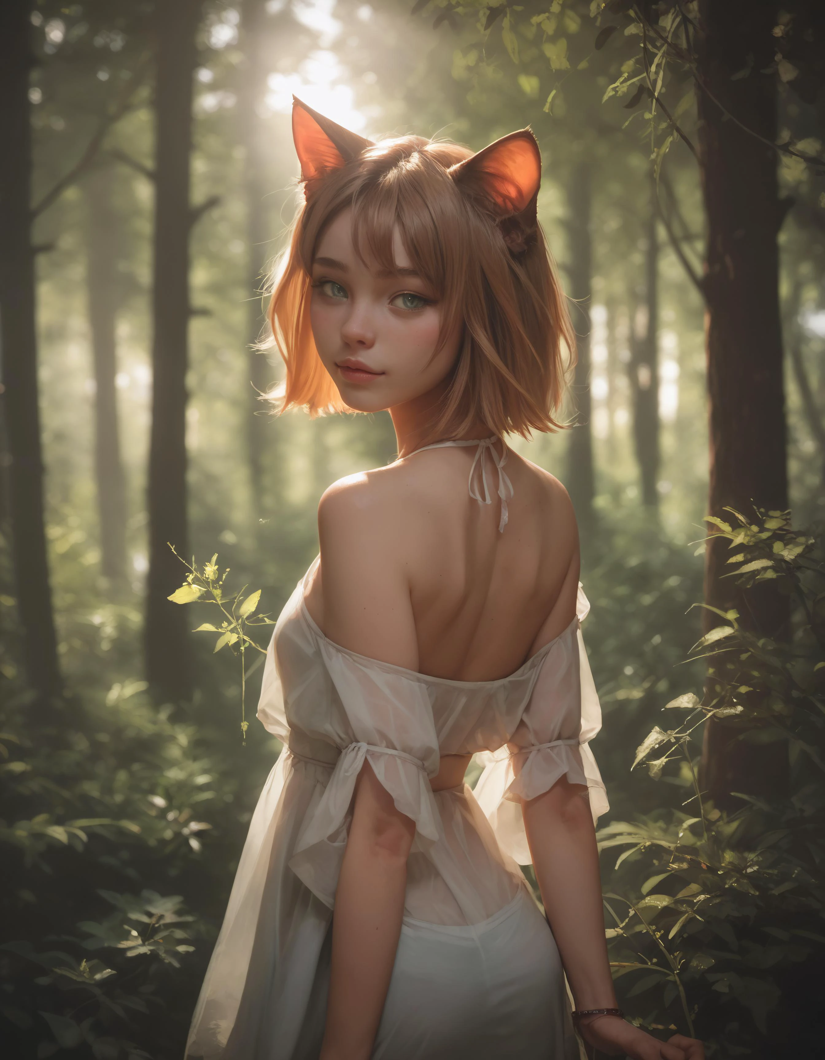 score_9, score_8_up, score_7_up, rating_questionable, rear, side, front, catgirl, kawaii, cute, , grab, wildling, translucent, glowing, dark, woods, rays, lovely, pure, g0th1cpxl, neon, masterpiece, best quality, highly detailed, realistic 