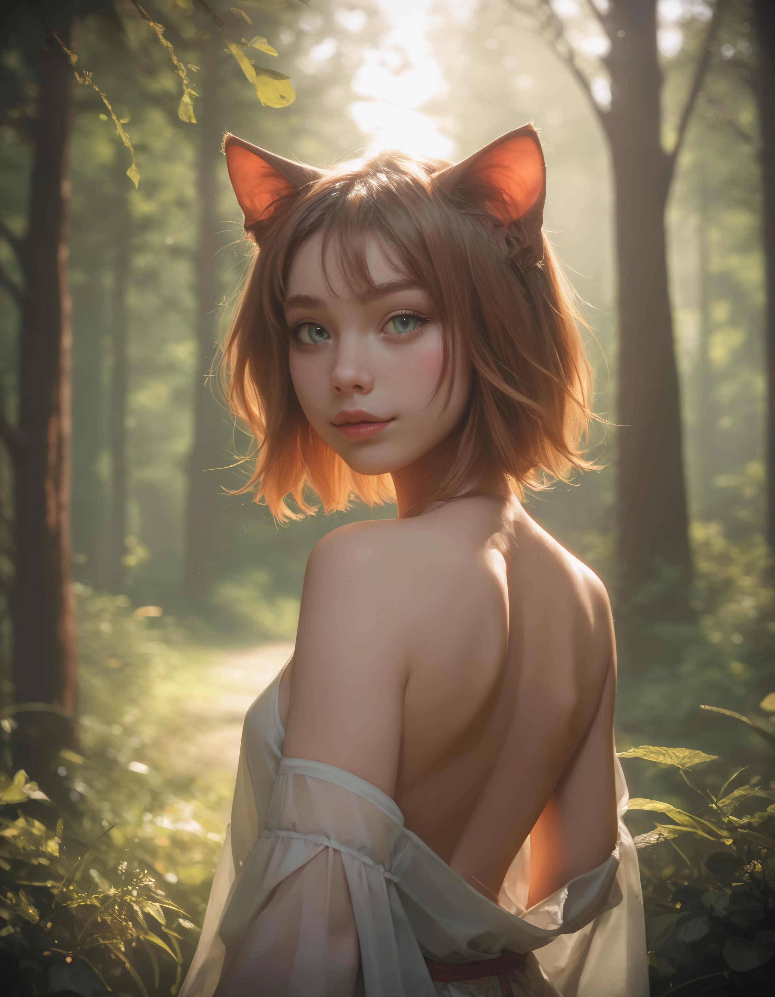 score_9, score_8_up, score_7_up, rating_questionable, rear, side, front, catgirl, kawaii, cute, , grab, wildling, translucent, glowing, dark, woods, rays, lovely, pure, g0th1cpxl, neon, masterpiece, best quality, highly detailed, realistic 