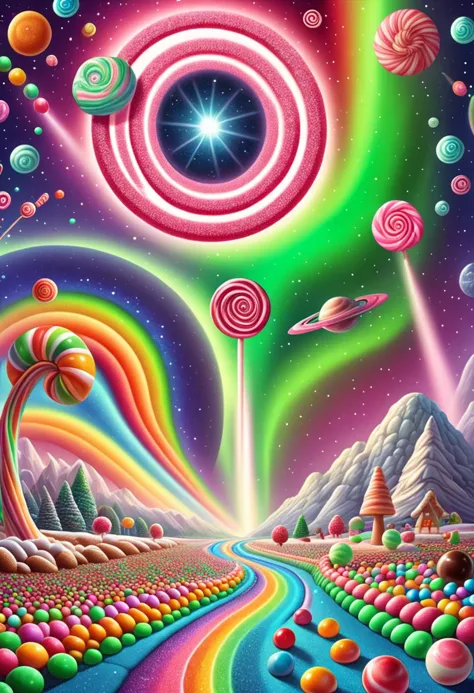 DonMC4ndyL4ndXL  binary star, extraterrestrial, equinox, aurora, candyland <lora:DonMC4ndyL4ndXL:1>