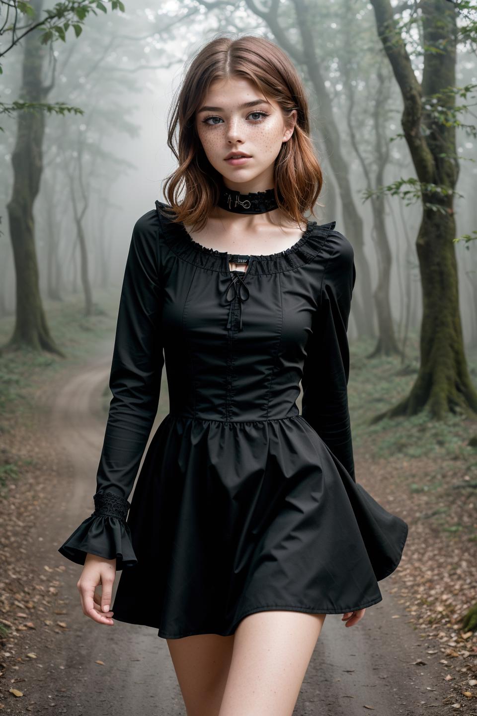 Ginny Weasley), (Sexy Witch Dress), (visage parfait), (corps parfait -  SeaArt AI