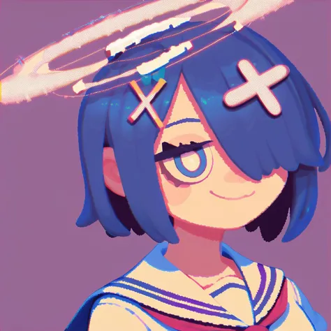 anime girl with a halo on her head