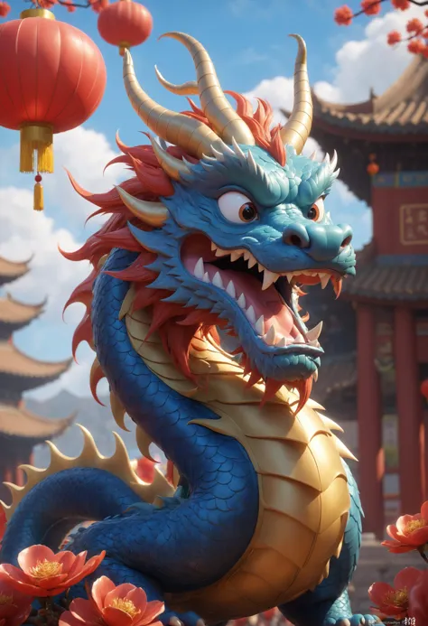 <lora:Horde_HQR_XL:-0.8> hhqr Masterpiece pixar cartoon of a chinese dragon at chinese new year, symmetrical, highly detailed, 8k, digital painting, oil painting, illustration, concept art, sharp focus, volumetric lighting, epic Composition, cgsociety, artstation