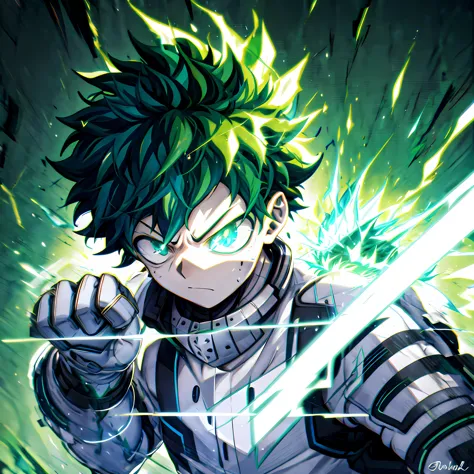 (Olhando para o visualizador), olhos brilhantes, Midoriya Izuku, 