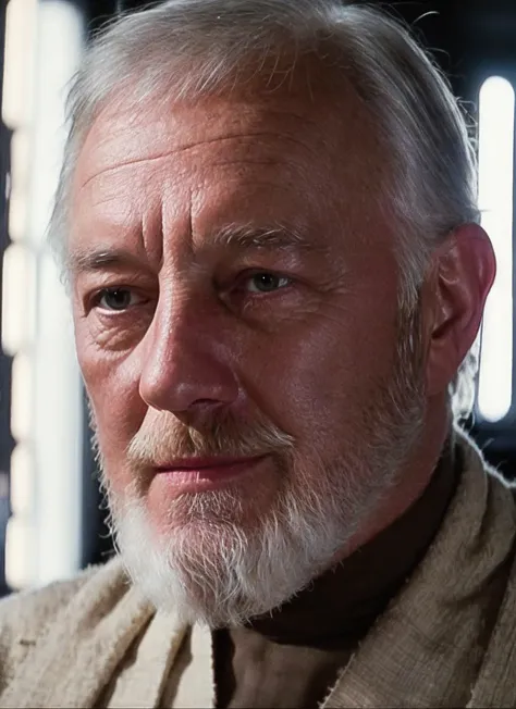 a close up of a man with a beard and a sweater