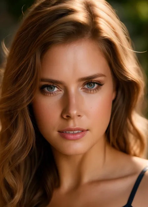 a close up of a woman with long hair and a blue top